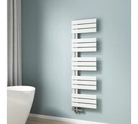 EMKE Toallero de Agua Caliente, 1320x400 mm, Radiador de Baño de Pared, Color Blanco, 570W, Toallero Baño, Instalación Fácil, Diseño Moderno