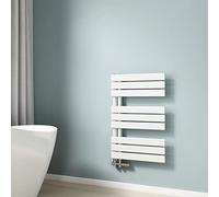 EMKE Toallero de Agua Caliente, 762x500 mm, Radiador de Baño de Pared, Color Blanco, 397W, Toallero Baño, Instalación Fácil, Diseño Moderno