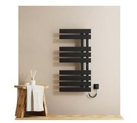 EMKE Toallero Electrico Baño 1000 x 500 mm, Lado Derecho,Negro