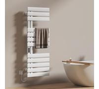 EMKE Toallero Electrico Baño 1300 x 500 mm, Radiador toallero eléctrico, Blanco 440W,Control de Temperatura Inteligente,Calienta Toallas Baño Electrico