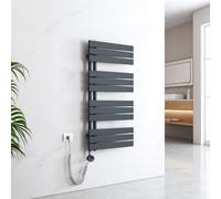 EMKE Toallero electrico baño con WiFi Termostato de Elemento Calefactor, 1041x500mm 600W Radiador toallero con Barra Calefactora con Temporizador, Antracita