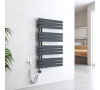 EMKE Toallero electrico baño con WiFi Termostato de Elemento Calefactor, 1041x600mm 600W Radiador toallero con Barra Calefactora con Temporizador,Antracita
