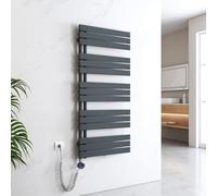 EMKE Toallero electrico baño con WiFi Termostato de Elemento Calefactor, 1320x600mm 800W Radiador toallero con Barra Calefactora con Temporizador,Antracita