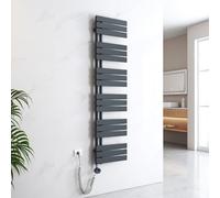 EMKE Toallero electrico baño con WIFI Termostato de Elemento Calefactor, 1599x400 mm 800W Radiador toallero con Barra Calefactora con Temporizador, Antracita
