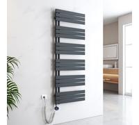 EMKE Toallero electrico baño con WiFi Termostato de Elemento Calefactor, 1599x600 mm 1000W Radiador toallero con Barra Calefactora con Temporizador, Antracita