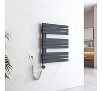 EMKE Toallero electrico baño con WiFi Termostato de Elemento Calefactor, 762x600mm 400W Radiador toallero con Barra Calefactora con Temporizador, Antracita