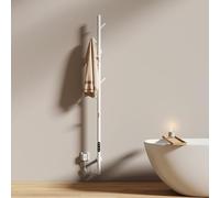 EMKE Toallero Eléctrico de Baño con Barra, Blanco, 1500x125x140 mm