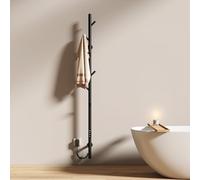 EMKE Toallero Eléctrico de Baño con Barra, Calefacción Eléctrica de Barra Única, Toallero Inteligente de Temperatura Constante, Negro, 1500×125×140 mm