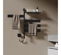 EMKE Toallero Giratorio a 180°, Negro, 760x450x140 mm