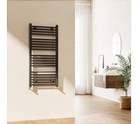 EMKE Toallero radiador Gris Antracita - Moderno Escalera de baño Recto radiador montado en la Pared Toalla de baño radiador para Sala de Estar y Cocina 1000 x 500 mm