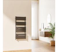 EMKE Toallero radiador Gris Antracita - Moderno Panel Plano Escalera de baño radiador montado en la Pared Toalla de baño radiador para Sala de Estar y Cocina 1000 x 500 mm