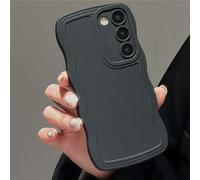 Emlivi Compatible con Samsung Galaxy A23 5g Funda, Curly Wave Frame Teléfono Móvil Monótono Aesthetic Case Suave Silicona TPU Bumper para Hombres Girls Antigolpes Carcasa para Galaxy A23 5g Negro