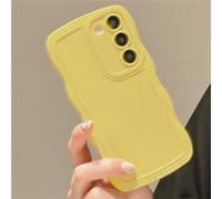 Emlivi Compatible con Samsung Galaxy A54 5g Funda, Curly Wave Frame Teléfono Móvil Monótono Aesthetic Case Suave Silicona TPU Bumper para Hombres Girls Antigolpes Carcasa para Galaxy A54 5 g, Amarillo