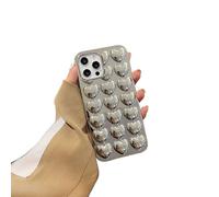 Emlivi Funda compatible con iPhone 15 Pro para mujeres, 3D Pop Bubble Corazón Lindo Gel Funda para Teléfono Móvil, Silicona Suave TPU Bumper Cover Cute Love Heart Linda Girly Funda para iPhone 15 Pro