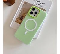 Emlivi Funda magnética para iPhone 12 Pro Max, 2 en 1, carga inalámbrica, imanes, carcasa de TPU + PC de doble capa, protección de pantalla y cámara, resistente a los golpes, color verde