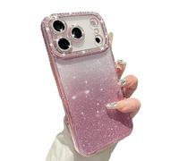 Emlivi Glitzer Hülle für iPhone 13 Pro Max, Luxus Diamant Handyhülle Mädchen glänzend Sparkle Diamond Hülle Weich TPU Bling Kirstall Case Kameraschutz Stoßfeste Schuzhülle für iPhone 13 Pro Max, Rosa
