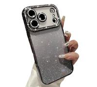 Emlivi Glitzer Hülle für iPhone 17 Pro Max, Luxus Diamant Handyhülle Mädchen glänzend Sparkle Diamond Hülle Weich TPU Bling Kirstall Case Kameraschutz Stoßfeste Schuzhülle für iPhone 17 Pro Max