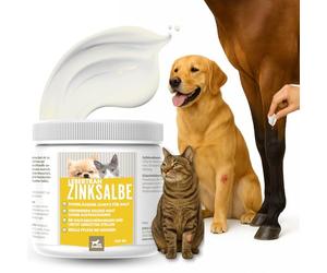 EMMA Aceite de hígado de Bacalao Pomada de Zinc I Crema para Heridas Perro Gato Caballo I Pasta de Zinc Herida Abierta I Pomada de Zinc contra el Picor I Crema de Zinc para Curación de Heridas 250ml