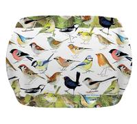 Emma Ball British Garden Birds - Bandeja de melamina mediana de colores, color crema, verde, multicolor, 35 cm