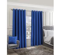 Emma Barclay 1 Cortinas con Ojales, Poliéster, Azul, W 66" x L 54" (2 Panels)