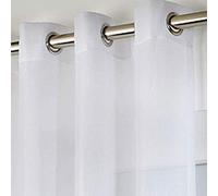 Emma Barclay 1 Panel de Gasa con Ojales, Poliéster, Blanco, W 57.1" x L 89.8" (1 Panels)