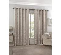 Emma Barclay Blossom - Cortinas Jacquard Forradas con Ojales en Color Crema, 116 x 183 cm (Ancho x Largo)