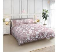 Emma Barclay Butterfly Meadow - Edredón para Cama Doble, 100% poliéster, Color Rosa