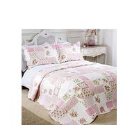 Emma Barclay Colcha Cotswold 100% poliéster King Cama Rosa, Matrimonio