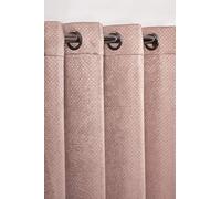 Emma Barclay Cortinas Opacas en Relieve 3D para Dormitorio, Sala de Estar, Cortinas Opacas Tejidas con Ojales con Tejido Reflectante en Reverso, colección Ambiance (117 x 183 cm) (Rosa Rubor)