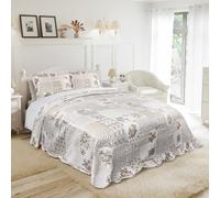 Emma Barclay Cotswold - Juego de Colcha Acolchada de retales, Color Natural, Doble