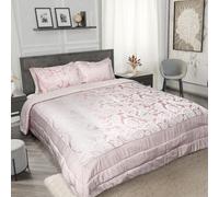 Emma Barclay Maison Duchess Paisley-Juego de Colcha y Fundas de Almohada de Lujo Blush, Poliéster, Rosa encarnado, To Fit Double/King