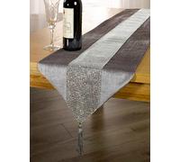 Emma Barclay ECLAT - Camino de Mesa con Diamantes en Plata, 13 x 90 (33 x 228 cm)