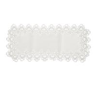 Emma Barclay Fancy Linen Lucinda-Camino de Mesa (40,6 x 91,4 cm), Color Crema, 100% poliéster, 16x36 (40x91cm)