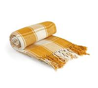 Emma Barclay Frisco - Manta de algodón Reciclado en Ocre - 50x60 (127x152cm), FRI5060OCH