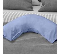 Emma Barclay Funda de Almohada ortopédica en Forma de V de percal, Color Azul, poliéster | 50% algodón