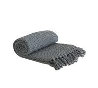 Emma Barclay Honeycomb - Manta de algodón Reciclado con Textura de gofre para sofá, sofá, Color Gris carbón, 90 x 100 cm (228 x 254 cm)