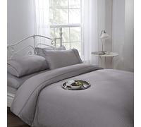 Emma Barclay Juego de Funda nórdica Ritz para Cama Individual, 100% algodón, Color Plateado