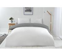 Emma Barclay Lyla - Juego de edredón Reversible para Cama Individual, Color Gris y Blanco