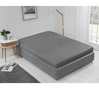 Emma Barclay Lyla - Sábana Bajera Ajustable para Cama de Matrimonio, Color Gris