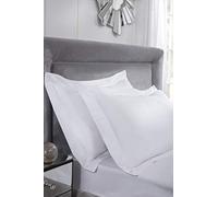 Emma Barclay Par de Fundas de Almohada Oxford de algodón de 400 Hilos, Color Blanco