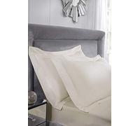 Emma Barclay Par de Fundas de Almohada Oxford de algodón de 400 Hilos, Color Crema