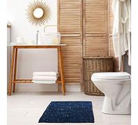 Emma Barclay Twinkle - Alfombrilla de baño súper Suave - Alfombrilla de baño de Lujo con Detalles Brillantes, 60% poliéster, 40% algodón en Azul Marino - 50 x 80 cm