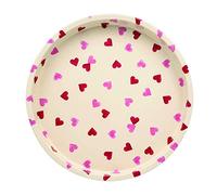 Emma Bridgewater - Bandeja Honda, diseño de Corazones, Color Rosa y Blanco