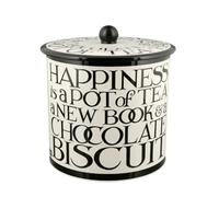 Emma Bridgewater Barril de galletas Toast & Marmalade | Lata de almacenamiento decorativa con tipografía en blanco y negro | Mantiene las galletas frescas y elegantes