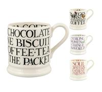 Emma Bridgewater Taza Grande de 1/2 Pinta (300 ml) - Tazas de Ceramica Para Desayuno, Cafe, Capuchino, Café con Leche o Té, Diseños Originales y Bonitos, Mug Letra negra