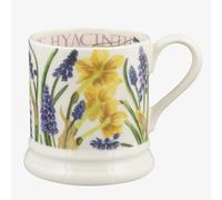 Emma Bridgewater Taza Grande de 1/2 Pinta 300 ml - Tazas de Ceramica Para Desayuno, Cafe, Capuchino, Café con Leche o Té, Diseños Originales y Bonitos, Mug Cara a cara y jacinto de uva