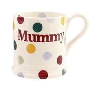 Emma Bridgewater Taza Grande de 1/2 Pinta (300 ml) - Tazas de Ceramica Para Desayuno, Cafe, Capuchino, Café con Leche o Té, Diseños Originales y Bonitos, Mug Momia a lunares