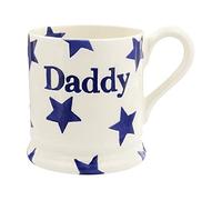 Emma Bridgewater Taza Grande de 1/2 Pinta (300 ml) - Tazas de Ceramica Para Desayuno, Cafe, Capuchino, Café con Leche o Té, Diseños Originales y Bonitos, Mug Estrella azul papá