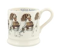 Emma Bridgewater Taza Grande de 1/2 Pinta (300 ml) - Tazas de Ceramica Para Desayuno, Cafe, Capuchino, Café con Leche o Té, Diseños Originales y Bonitos, Mug Spaniel marrón y crema