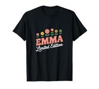 Emma Edición Limitada Flores Nombre Personalizado Esposa Abuela Camiseta